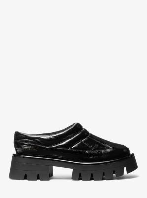 MICHAEL MICHAEL KORS Barton Crackled Patent Leather Slipper size 7M
