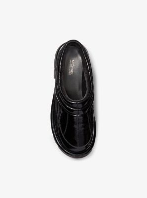 MICHAEL MICHAEL KORS Barton Crackled Patent Leather Slipper size 7M