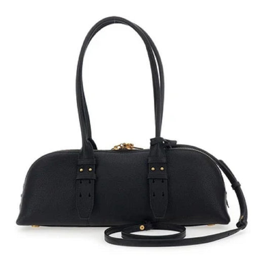 Pinko Escape Horizontal Small Leather Bag in Black