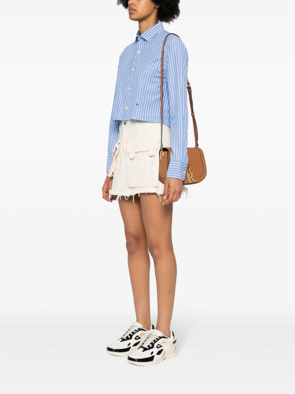 Karl Lagerfeld logo crossbody bag in havan