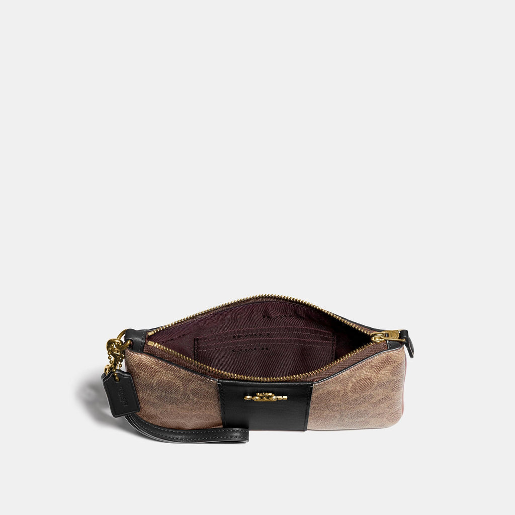 Coach Colorblock Coated Canvas Signature Small Wristlet