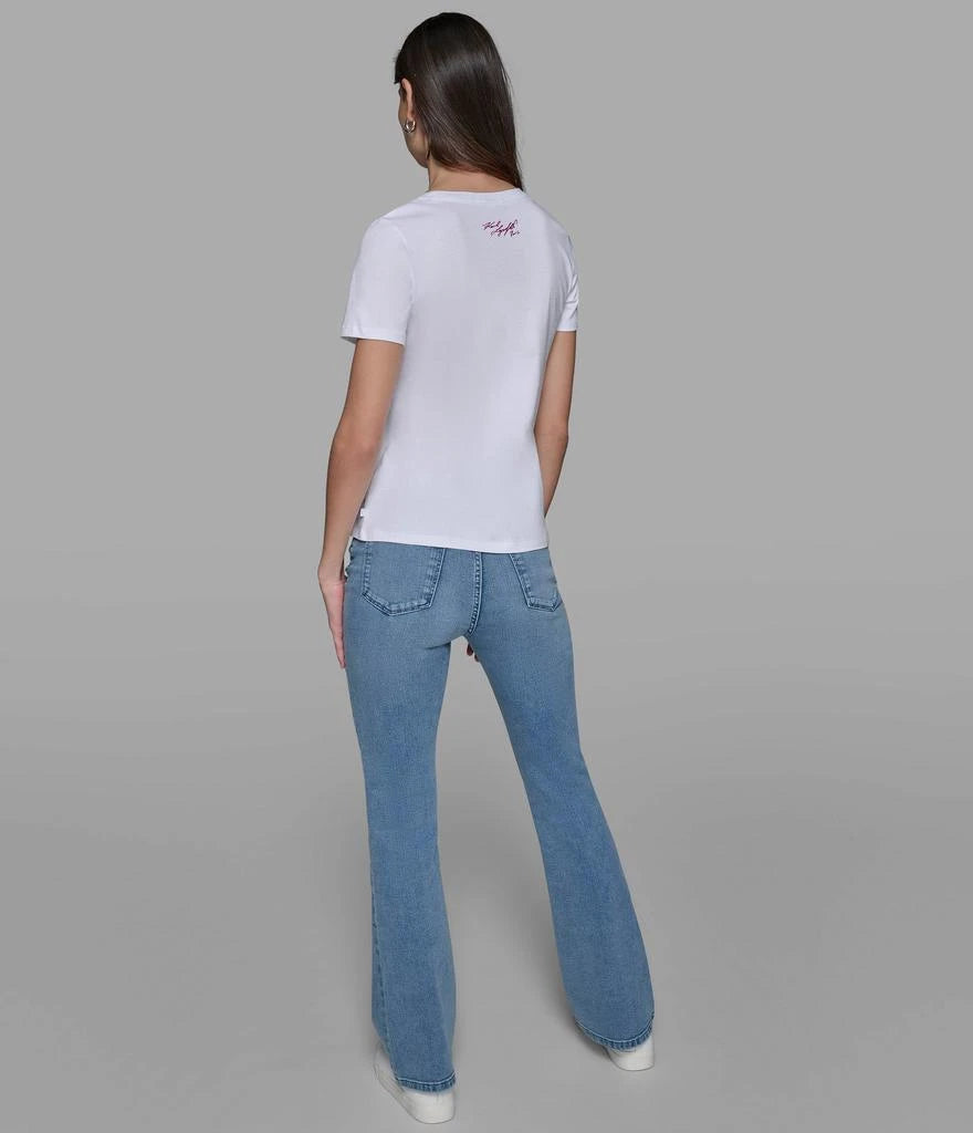 Karl Lagerfeld ParisBONJOUR X 3 EMBELLISHED TEE