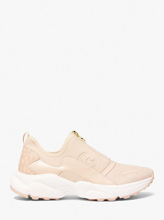 MICHAEL MICHAEL KORS Sami Scuba and Mesh Zip-Up Trainer size 5.5M