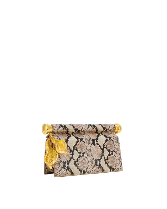 JW PEI Holly Metal Pendant Embellished Clutch - White