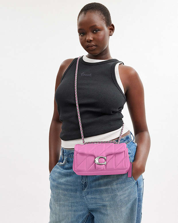 Coach Tabby Shoulder Bag 20 With Pillow Quilting in pink