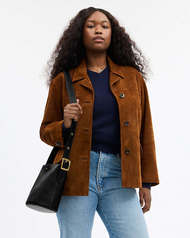 Coach Bleecker Bucket Bag 21 in black