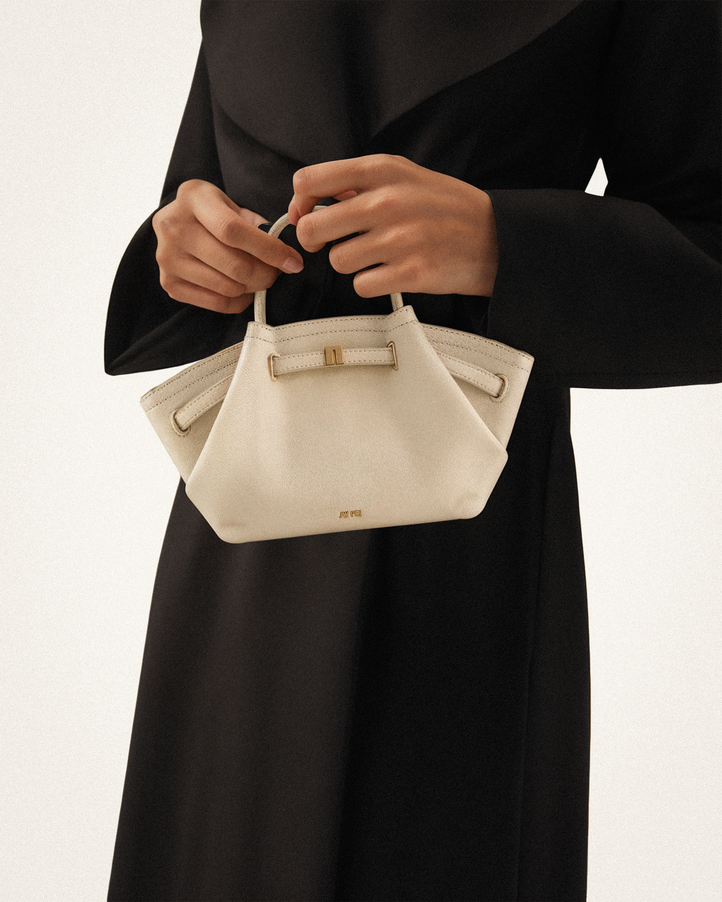 JW PEI
Hana Mini Faux Suede Tote Bag - off white