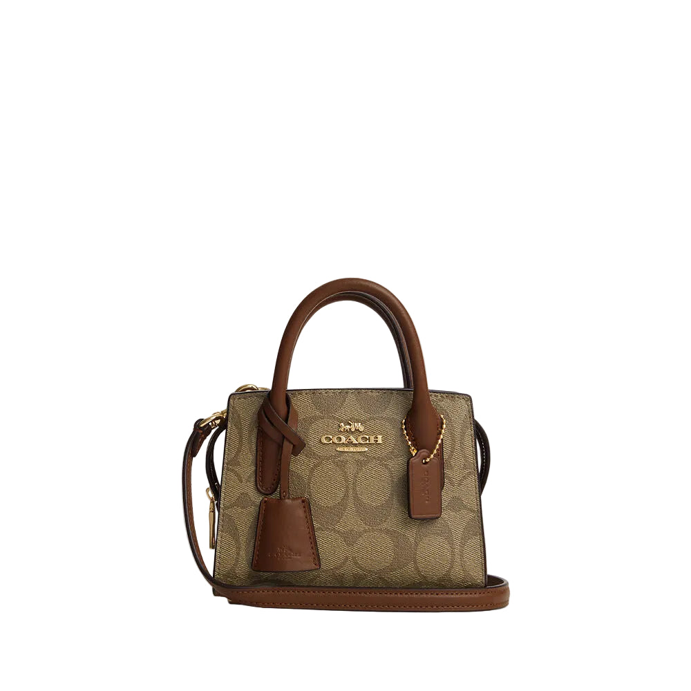 Coach Andrea Mini Carryall In Signature Canvas in Khaki