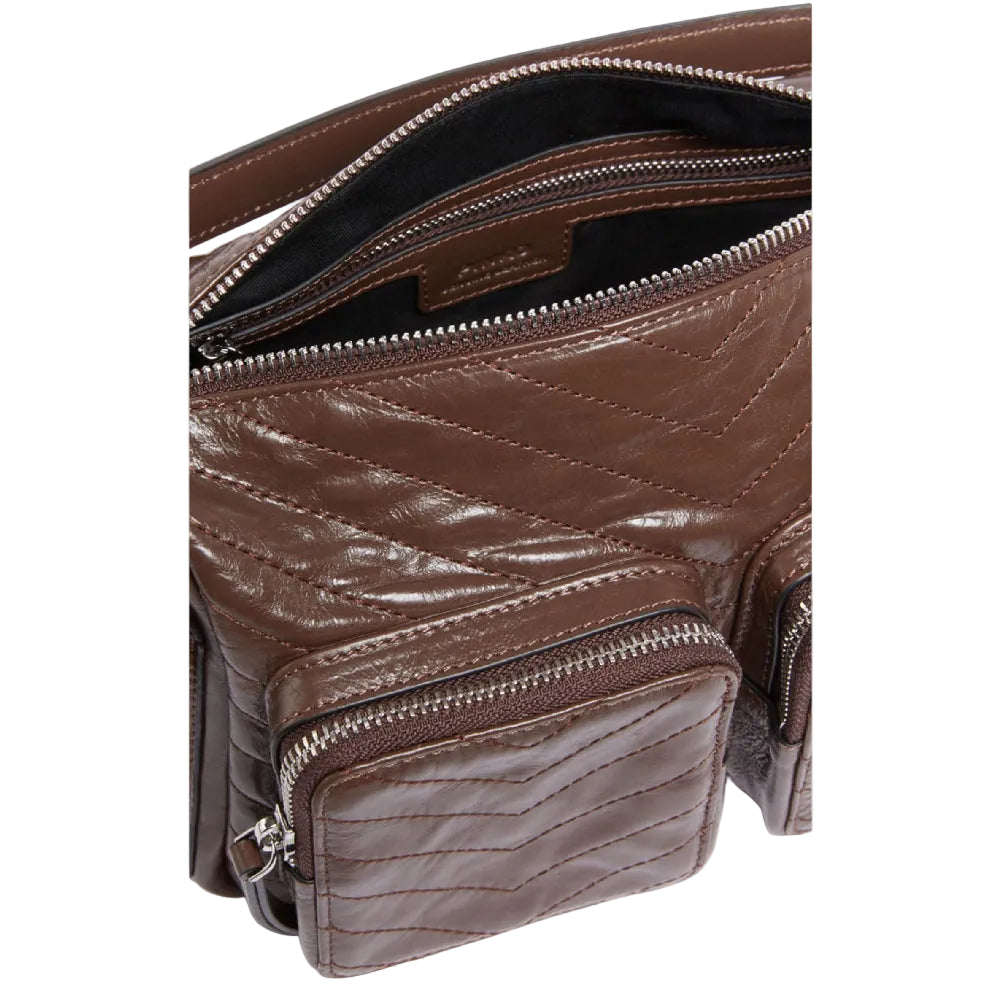 PINKO Cargo Shoulder Bag In Dark Brown