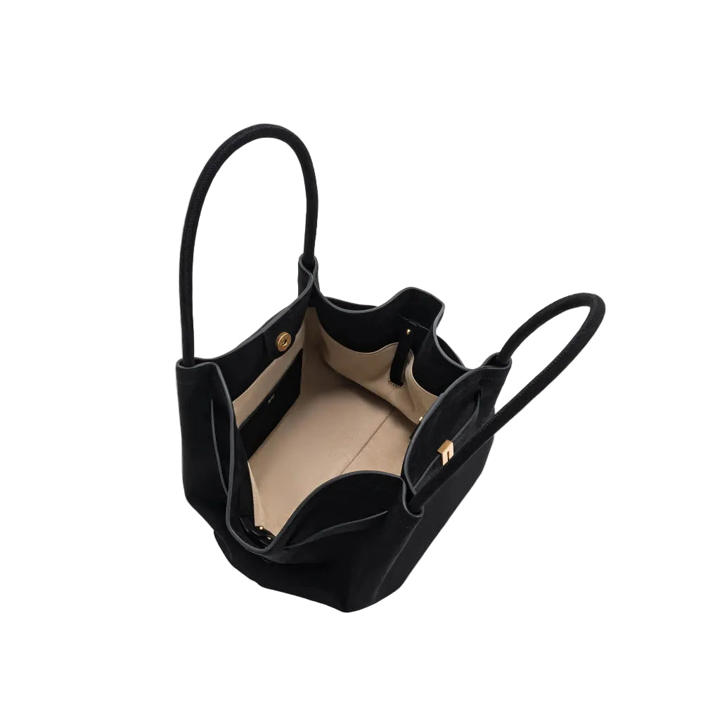 JW PEI Hana Suede Medium Tote Bag in Black