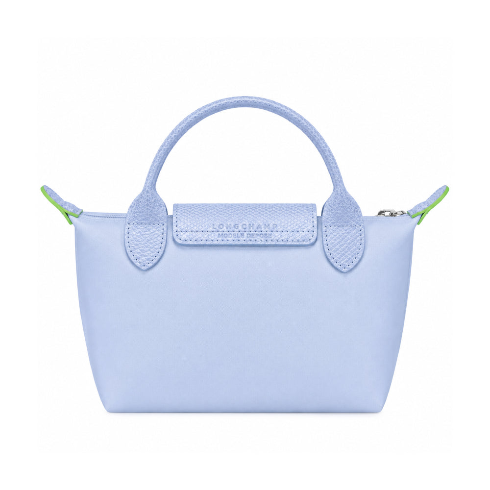 L.O.N.G.C.H.A.M.P Le Pliage Green Pouch in Sky Blue