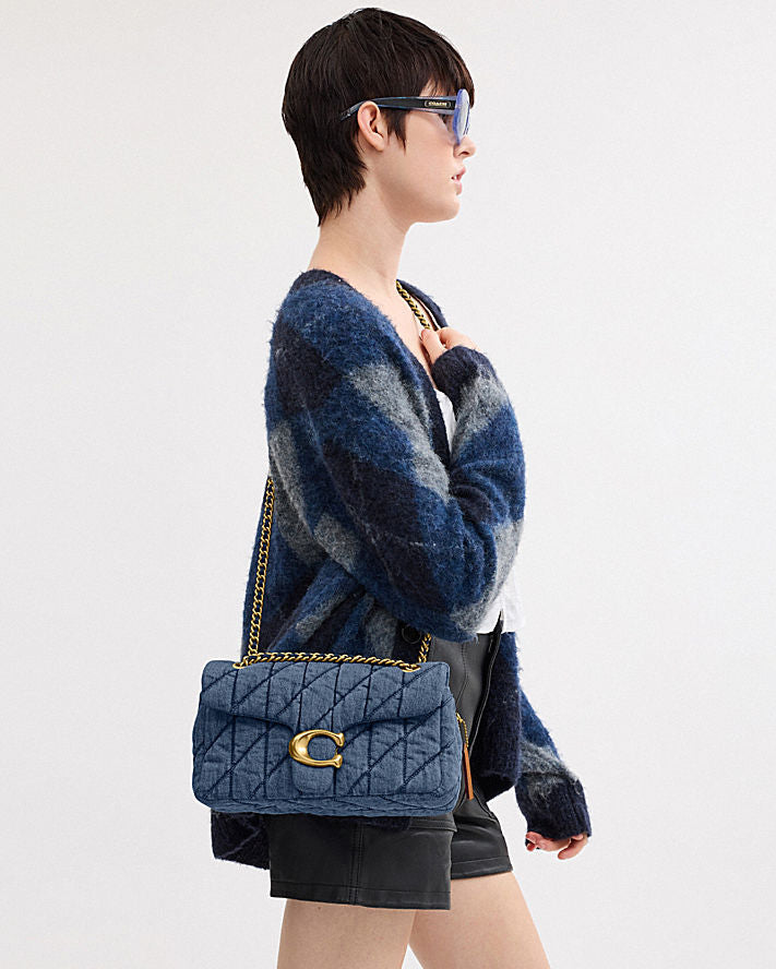 COACH TABBY 26 QUILTED DENIM SHOULDER BAG