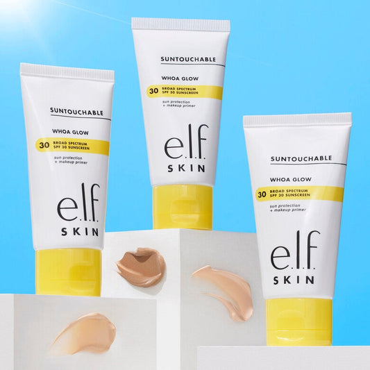Elf Suntouchable Whoa Glow SPF 30 Glowy face sunscreen & makeup primer hybrid