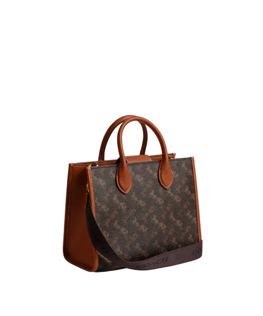 Coach Ace Tote 26 With Horse And Carriage Print