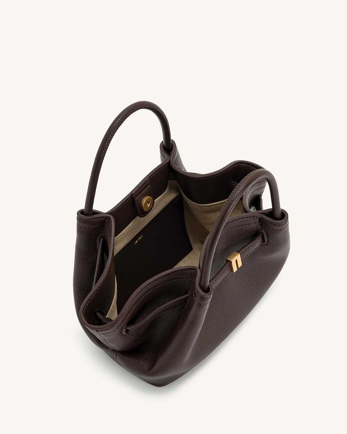 JW PEI Hana Mini Tote bag in dark brown.