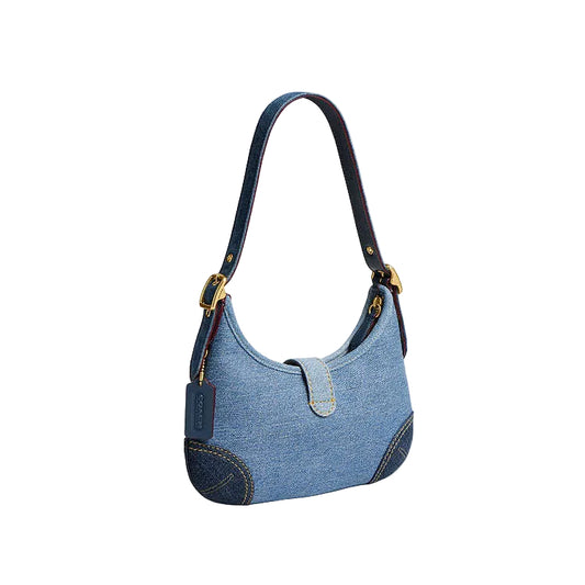 Coach Hamptons Hobo Bag with Repurposed Denim