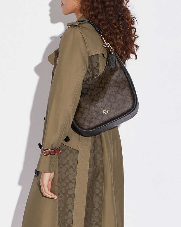 Coach Jules Hobo In Signature Canvas