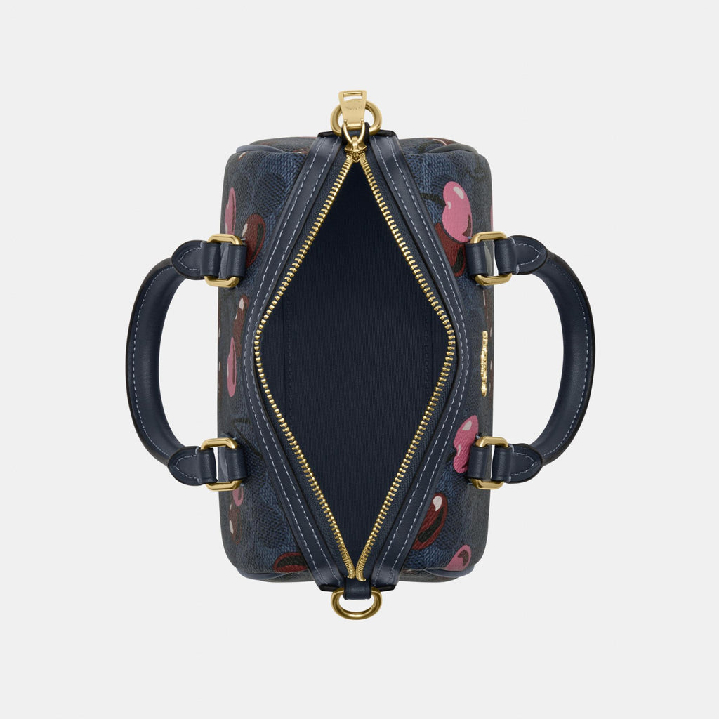 Coach Rowan Medium Crossbody Bag In Coach Print Canvas With Cherry Print