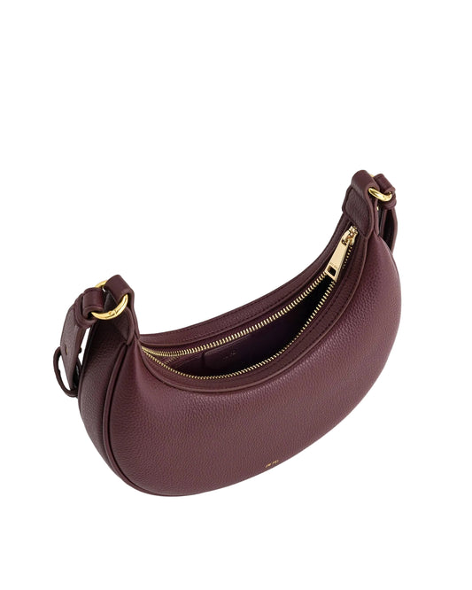 JW Pei Carly Medium Shoulder Bag in Deep Claret
