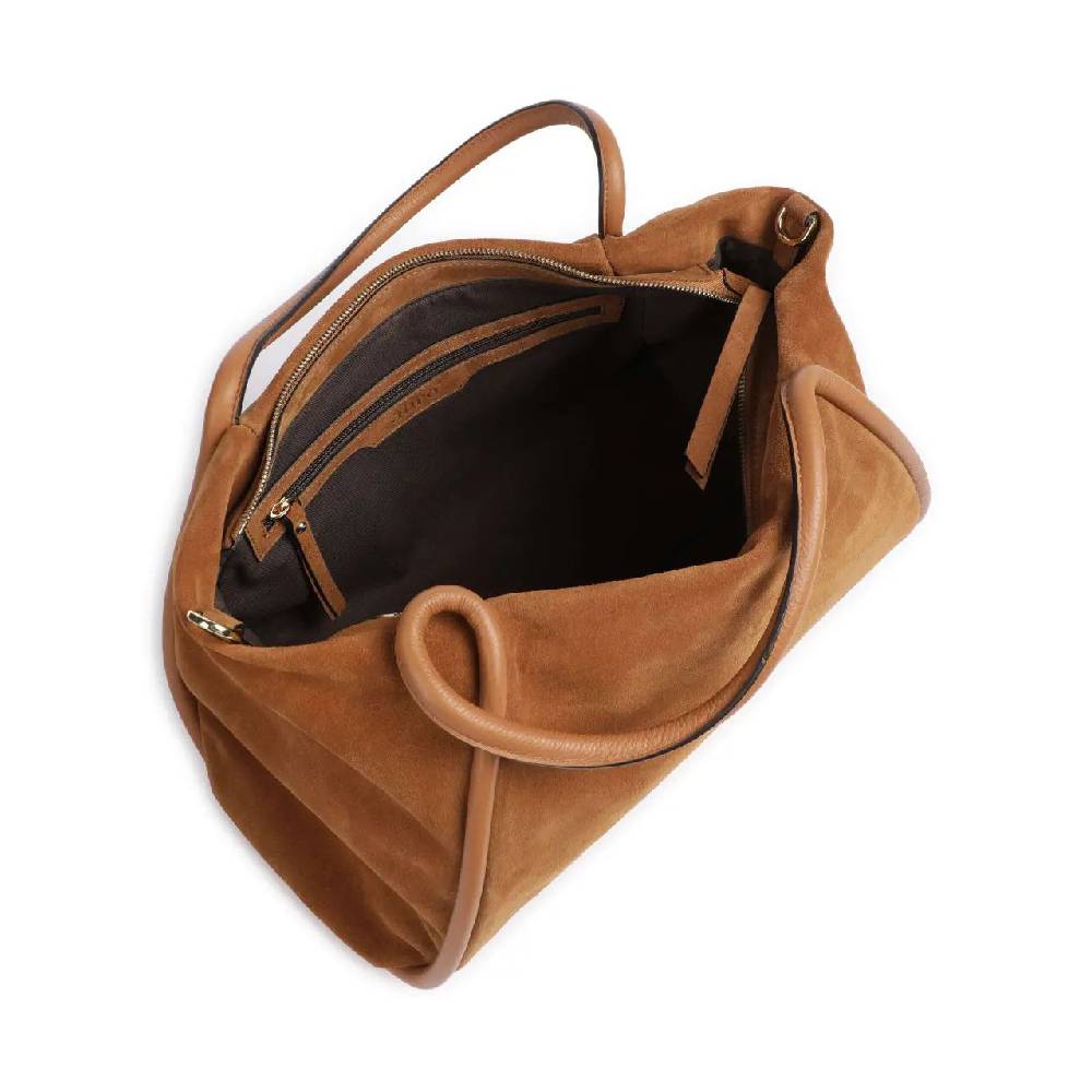 Abro Williw Handbag Leather Suede in Cuoio