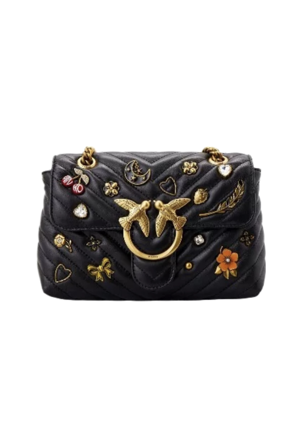 LADY LOVE BAG PUFF MAGIC PINS – Black PINKO