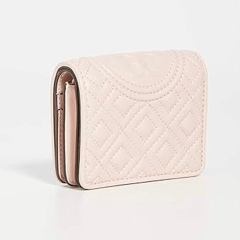 Tory Burch Women's Fleming Card Case Wallet Shell Pink