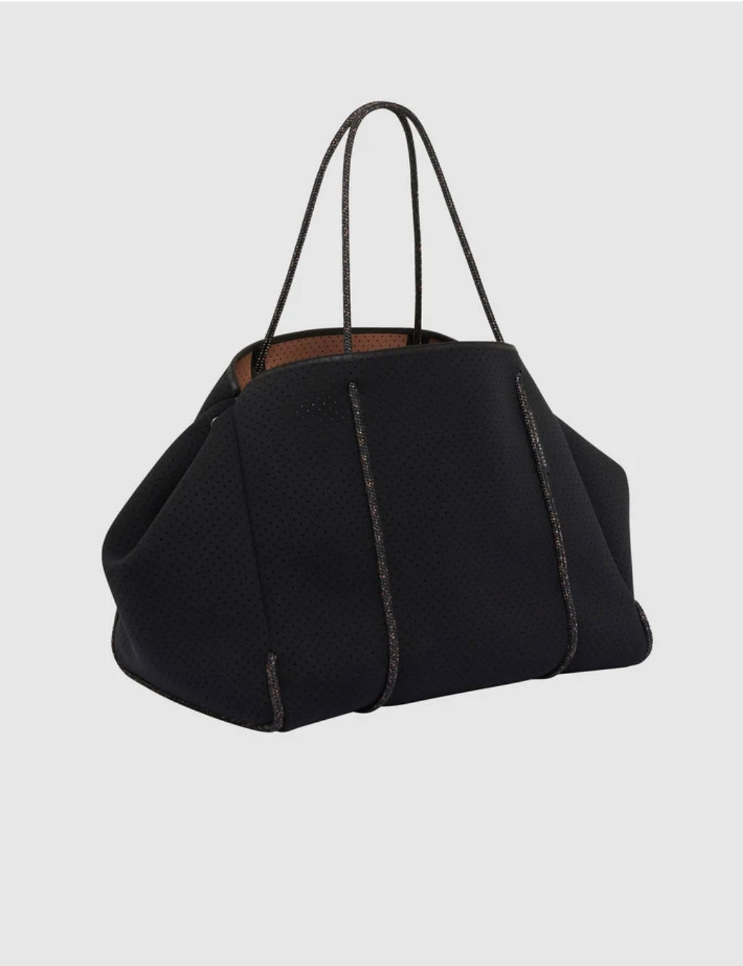 State of Escape™ tote in black / saddle (dual tone) in large