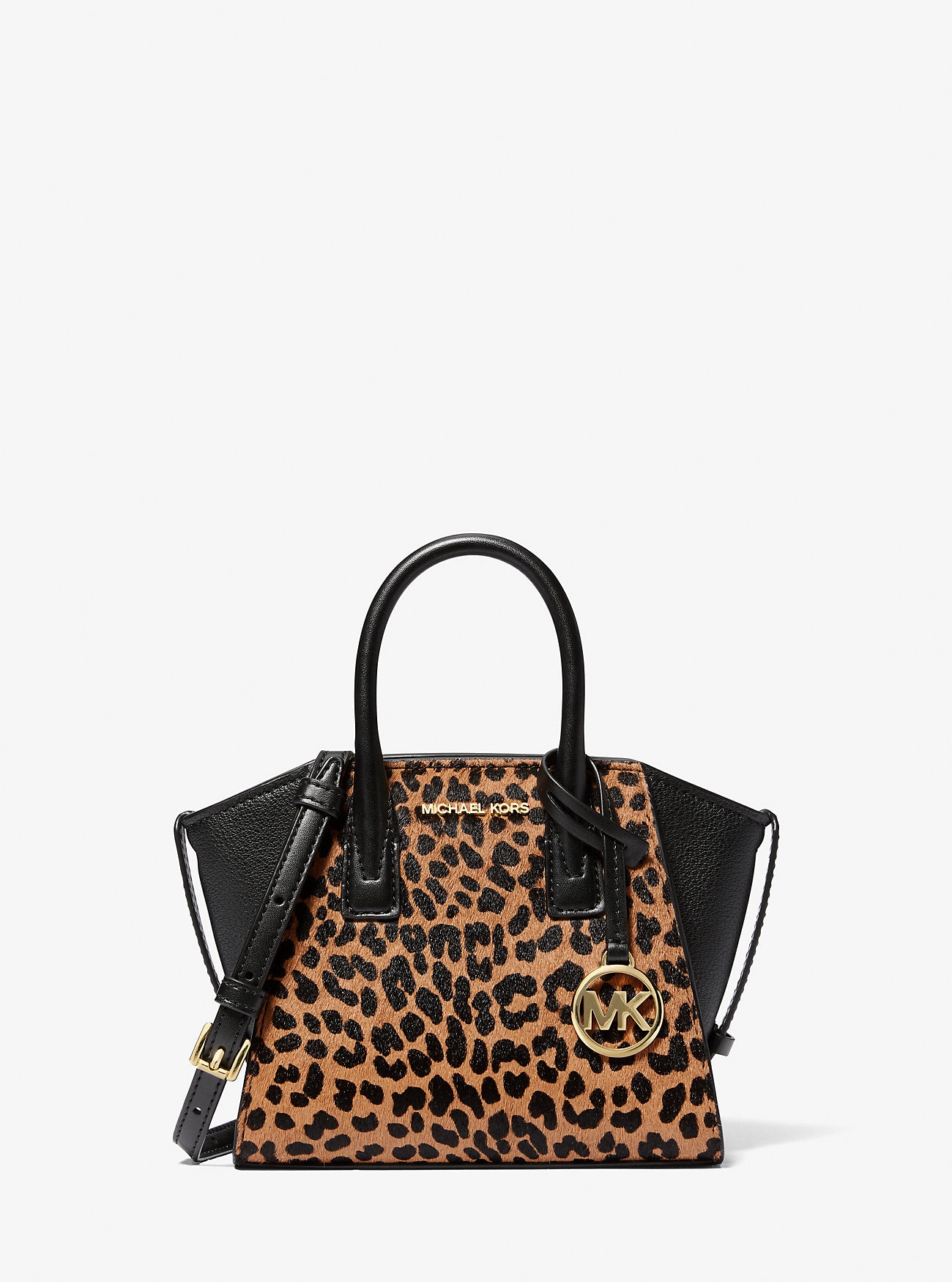 Michael kors Avril Extra-Small Cheetah Print Calf Hair and Leather Satchel