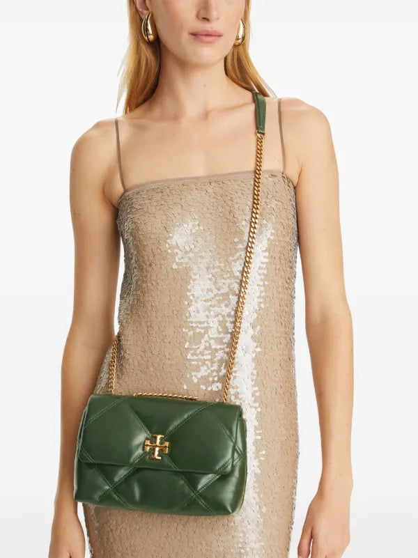 TORY BURCH KIRA DIAMOND QUILT SMALL CONVERTIBLE SHOULDER BAG