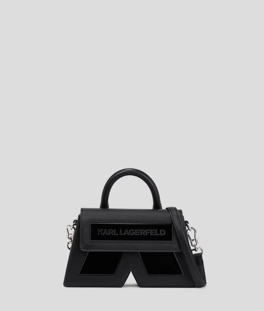 IKON K SMALL LEATHER CROSSBODY BAG KARL LAGERFELD