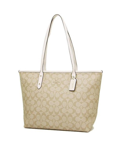 Coach City zip Tote Bag In Signature Canvas