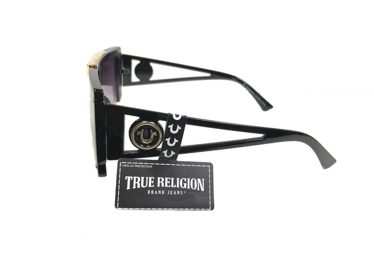 True Religion Sunglasses Black/Purple Oversized without cover