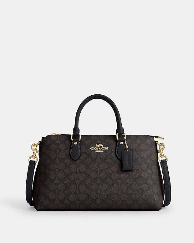 Coach Georgia Satchel Bag In Signature Canvas