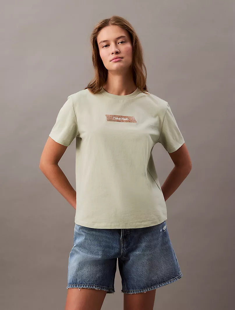 Calvin Klein Glitter Logo Classic T-Shirt size M