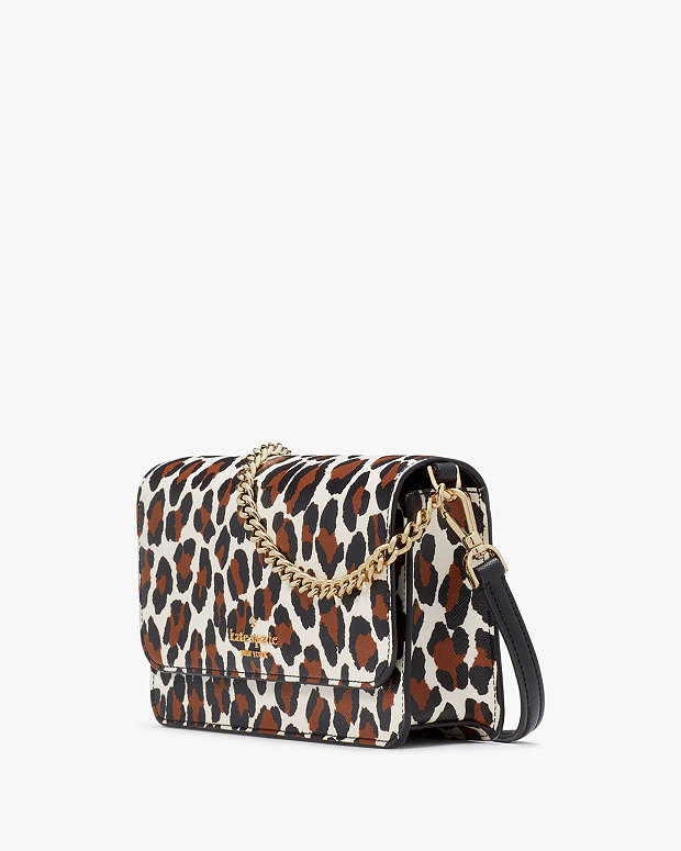 Madison Spotted Leopard Willow Mini Flap Crossbody Kate spade