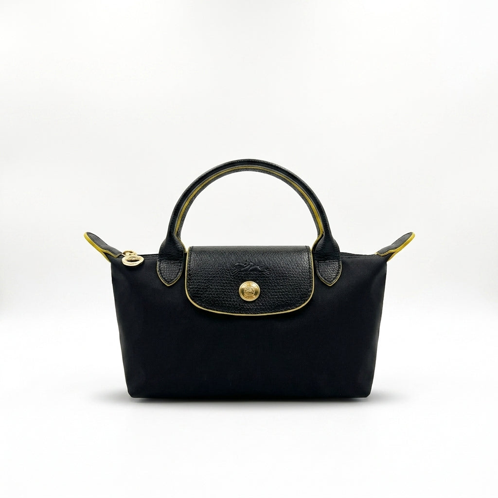 L.O.N.G.C.H.A.M.P LE PLIAGE GREEN POUCH in graphite grey