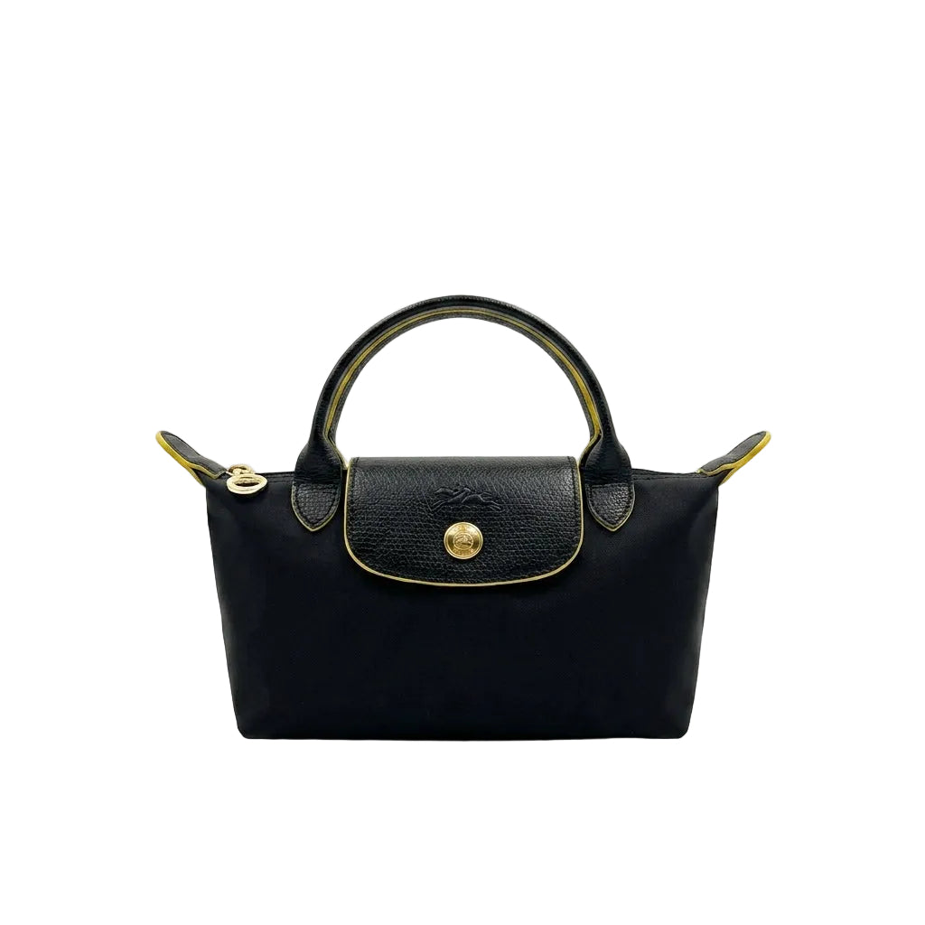 L.O.N.G.C.H.A.M.P Le Pliage Green Pouch in Graphite Grey