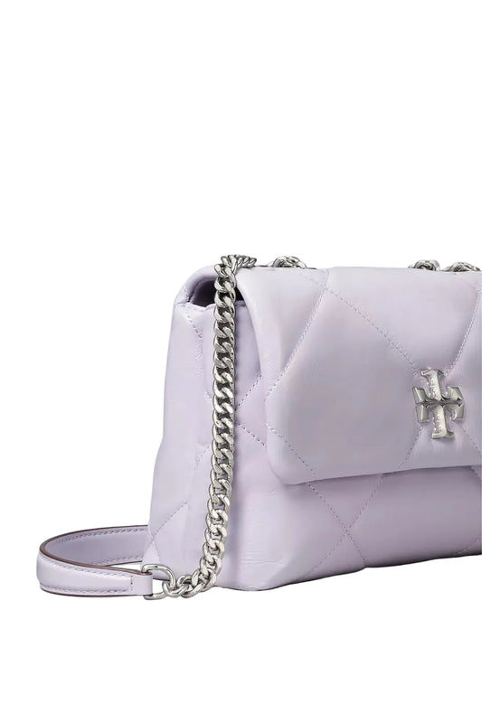 Tory Burch Kira Diamond Quilt Convertible Shoulder Bag in Purple