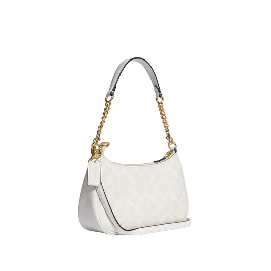 Coach Teri Shoulder Bag In Signature Canvas in white