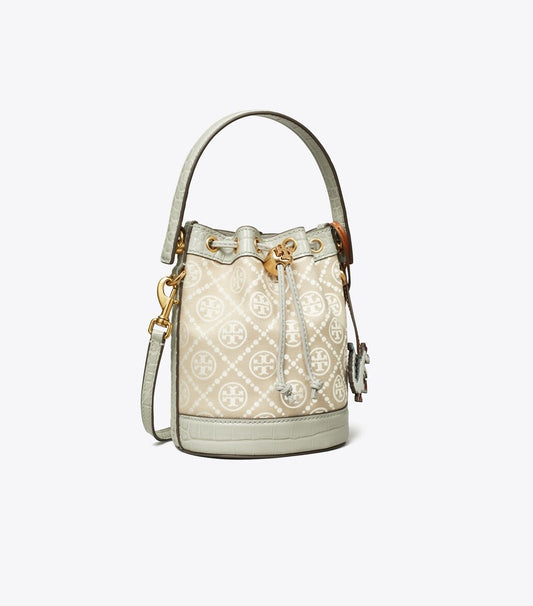 T monogram cloud mini bucket Tory Burch