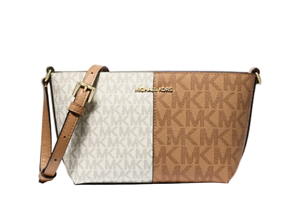 Michael kors Jet Set Small Two-Tone Logo Crossbody Bag