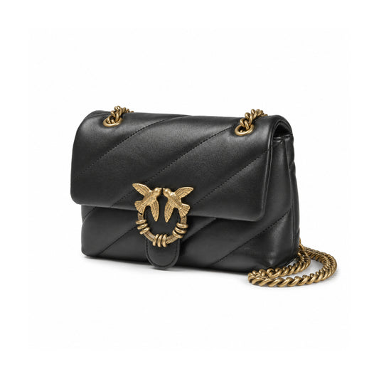 PINKO Large Love Bag Puff Maxi Quilt Jewel in Black