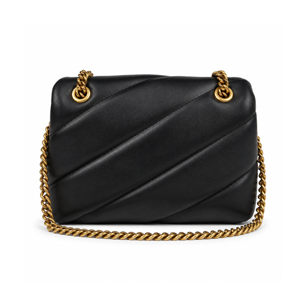 PINKO Large Love Bag Puff Maxi Quilt Jewel in Black
