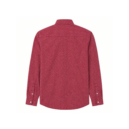 Beverly Hills Polo Club Red Star-Print Long-Sleeve Shirt