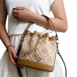 Tory Burch T Monogram Jacquard Bucket Bag