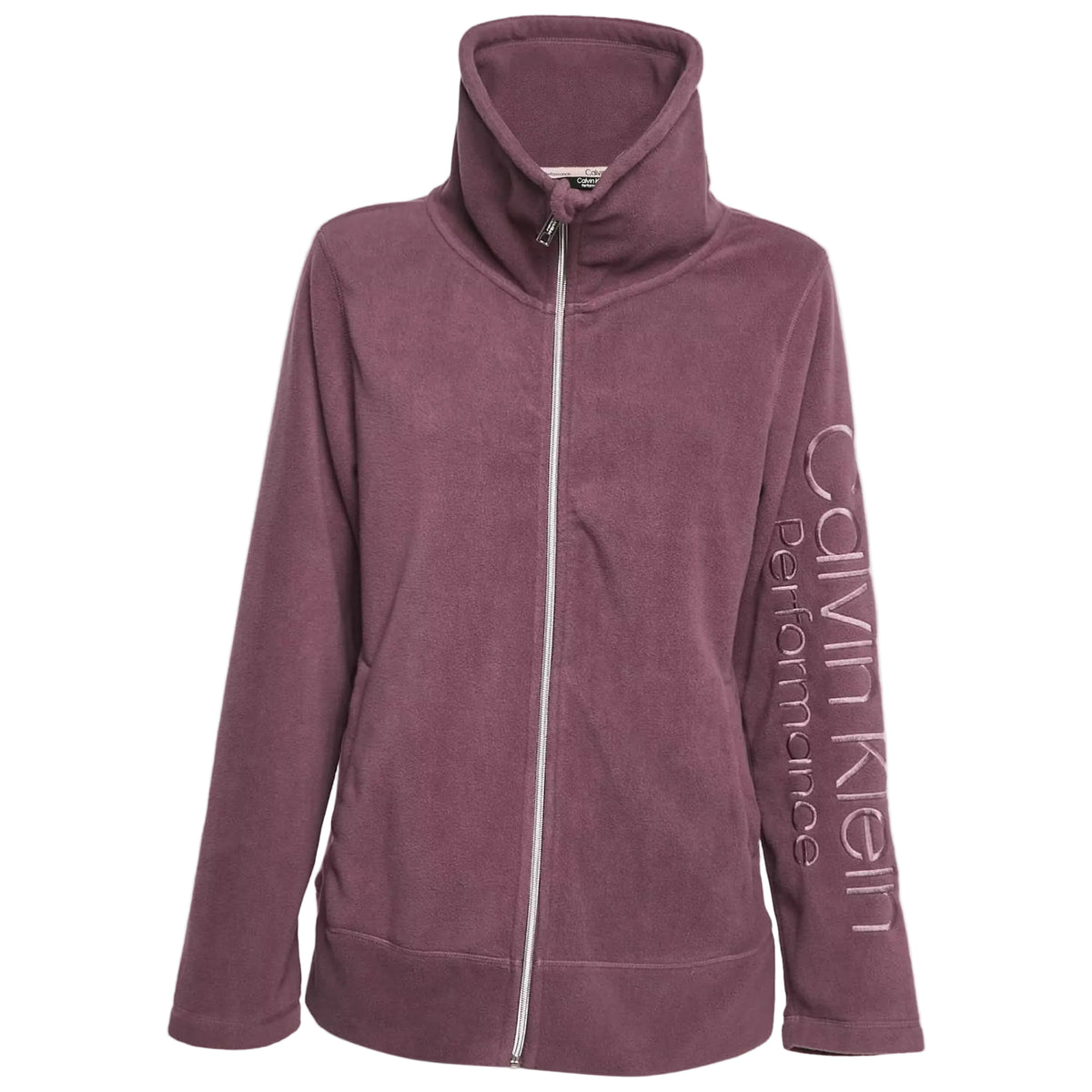Calvin Klein Light Purple Synthetic Fleece Performance Jacket