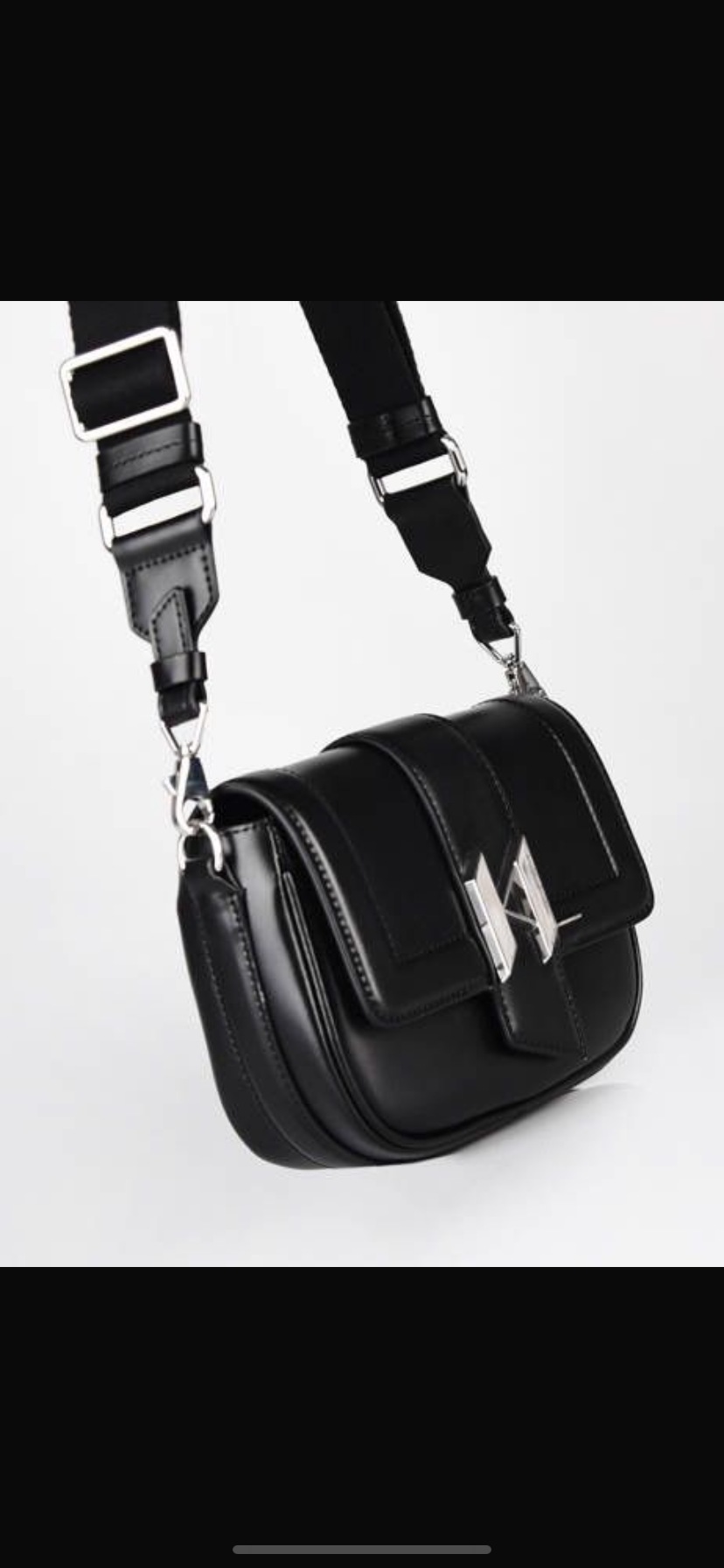 KARL LAGERFELD K/Saddle Black crossbody bag