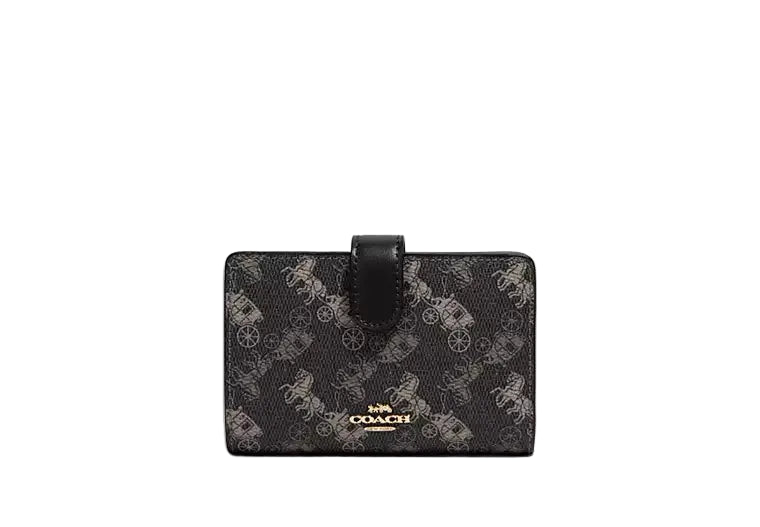 Coach Medium Corner Zip Wallet In Signature