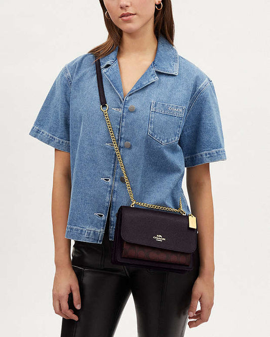 Coach Klare Crossbody Bag In Micro Signature Canvas