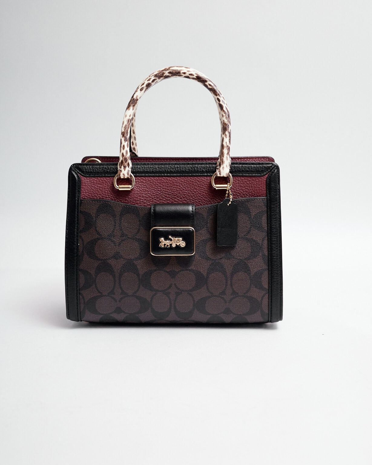 COACH GRACE MONOGRAM X PLUM MINI TOTE BAG